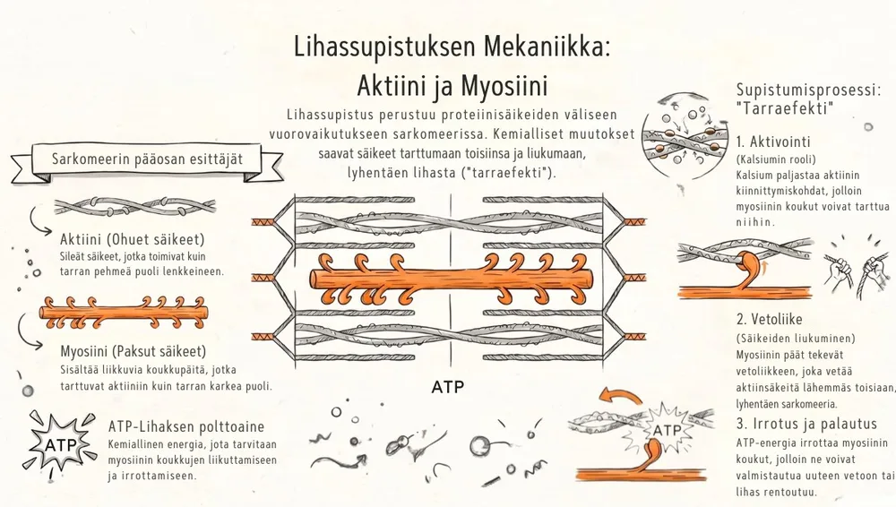 aktiini ja myosiini tarraefekti